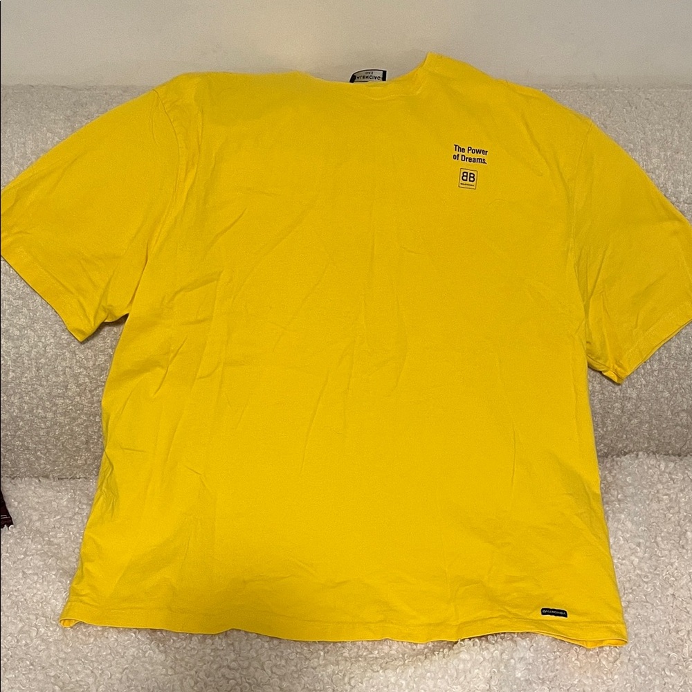 Authentic Balenciaga Bright Yellow Oversized Short Sleeve Tee